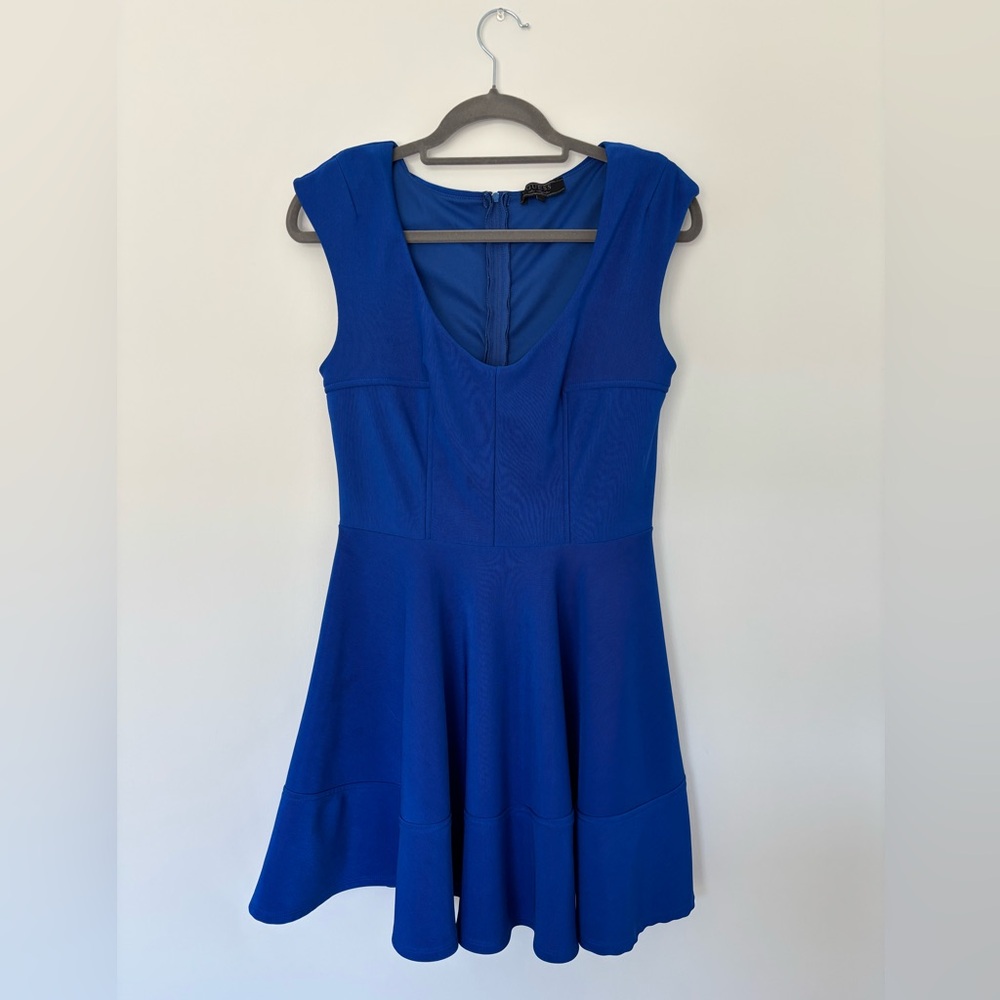 Guess Cobalt Blue Skater Dress Size L